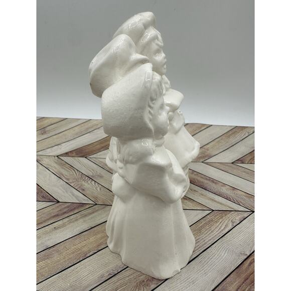 Vintage Porcelain Christmas Choir figurine White Glazed Carolers - Picture 5 of 8